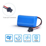 7.4V 3000mAh Li-ion Battery with SM-3P Plug – Support for MN RC, WPL, WL Toys and Many More