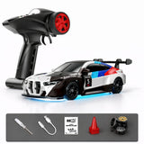 88RC BMW M4-Style 1:43 4WD Gyro RC Drift Car with Alloy Body & LED Lights – White | India