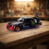 88RC Porsche 911-Style 1:43 4WD RC Drift Car with Gyro, Alloy Body & LED Lights – Black