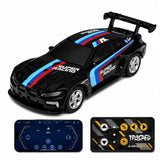 1:64 BMW M4 Mini Alloy RC Drift Car with Mobile App Control – 2.4GHz Rechargeable Desktop Racing Car-Black