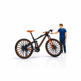 Metal Die-Cast Bicycle Model – Black & Orange | 1:8 Scale Collectible | Ages 3+