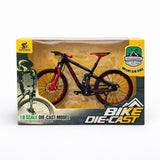Metal Die-Cast Bicycle Model – Black & Orange | 1:8 Scale Collectible | Ages 3+