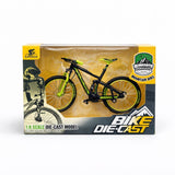 Metal Die-Cast Bicycle Model – Black & Orange | 1:8 Scale Collectible | Ages 3+
