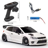 LDRC LD2801 Polo 1/28 Scale 4WD RC Drift Car – High-Speed Mini Drift Racer (White & Blue)
