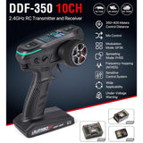 DUMBORC DDF-350 10CH RC Transmitter with P10F Receiver – 2.4GHz Radio Controller with HD Screen & Gyro Support