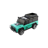 Trasped 1:64 Defender-Style Mini RC Car (White & Green) – 5-Channel Alloy Electric Remote Control Desktop Car