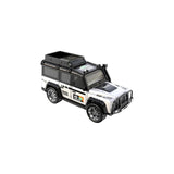 Trasped 1:64 Defender-Style Mini RC Car (White & Green) – 5-Channel Alloy Electric Remote Control Desktop Car