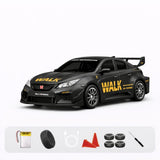 Hstar 1:43 Nissan GT-R Liberty Walk RC Drift Car 4WD with Gyro & LED – Black