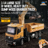 HUINA 1538 1/14 Alloy RC Dump Truck with Timber Grab Crane 26CH | India