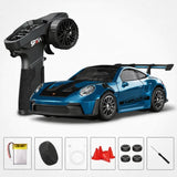 Hstar 1:43 Porsche-Style RC Drift Car 4WD 2.4GHz with Gyro – Metallic Blue