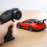Hstar 1:43 Porsche-Style RC Drift Car 4WD with Gyro & LED – Red (2.4GHz)