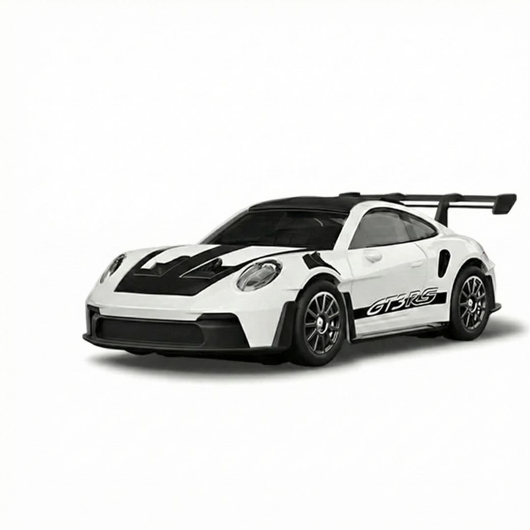 Hstar 1:43 Porsche 911-Style Metal Alloy RC Drift Car 4WD with Gyro & LED – White