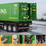 Huina 1317 1:18 Scale 9-Channel RC Container Truck – Realistic Trailer Hauler with LED Lights & Sound