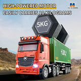 Huina 1317 1:18 Scale 9-Channel RC Container Truck – Realistic Trailer Hauler with LED Lights & Sound