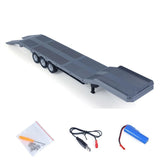 Huina 1502 73.5cm 3-Axle Semi Trailer Flatbed for Huina 1501 RC Tractor Truck | 1:18 Scale | Electric Legs & Tailboard