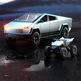 JJRC C8817-A 1/24 Alloy RC Cybertruck-Style Car with Motorcycle Add-On – Full Proportional Control, LED Lights, and Opening Parts