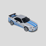 LDRC LD1899 Nissan Skyline GTR R34 1/18 Scale RWD RC Drift Car with Gyro & LED – RTR India