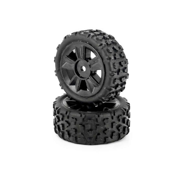 Original MJX 1415B1 wheel & tyre set (2pcs)—pre-glued for quick installation with strong grip and durability.