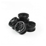 MN Model Metal Wheel Hub (Set of 4) – Black / Grey Upgrade Parts for MN99S, MN86S, MN90 & WPL