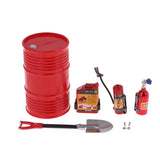 1/10 RC Rock Crawler Metal Accessory Set with Shovel Fuel Tank Oil Drum & Fire Extinguisher | India