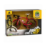 1:10 Scale Metal Die-Cast Road Bicycle Model – Red | Collectible Display Bike