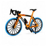 1:10 Scale Metal Die-Cast Road Bicycle Model – Orange & Blue | Collectible Display Bike