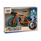 1:10 Scale Metal Die-Cast Road Bicycle Model – Orange & Blue | Collectible Display Bike