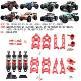 1/16 RC Car Full Metal Upgrade Kit – Aluminum Suspension Arms, Steering Hubs & Oil Shocks
