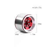 1.0 Inch Metal Rim & Crawler Tire Set for 1/18 & 1/24 RC Crawlers – 4 Wheels | 3 Colors