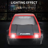 SC24A11-1 1:24 Scale 4WD RC Drift Car – Red/Black High-Speed Racer with LED Lights & Extra Drift Tires