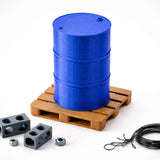 1/10 Scale Mini Oil Barrel Set – RC Crawler Accessories with Removable Lid | Color Options | India