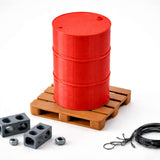 1/10 Scale Mini Oil Barrel Set – RC Crawler Accessories with Removable Lid | Color Options | India
