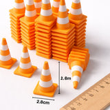 1/10 Scale Mini Traffic Cones (Set of 5) – Orange White RC Drift & Diorama Accessories | India