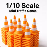 1/10 Scale Mini Traffic Cones (Set of 5) – Orange White RC Drift & Diorama Accessories | India