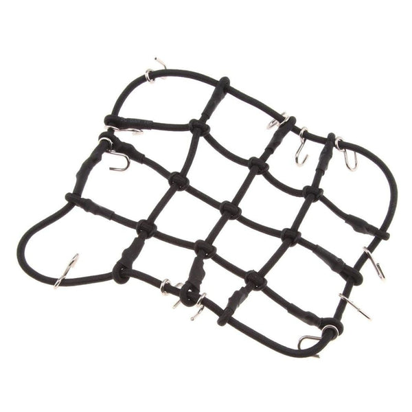 1/10 & 1/12 Scale RC Roof Rack Elastic Luggage Net with Hooks (Black)