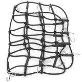 RC Elastic Roof Rack Luggage Net with Metal Hooks (Black) for 1/6, 1/7, 1/8 & 1/10 Scale RC Crawlers