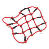1/10 & 1/12 Scale RC Roof Rack Elastic Luggage Net with Hooks (Red)