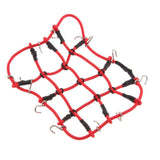 1/10 & 1/12 Scale RC Roof Rack Elastic Luggage Net with Hooks (Red)