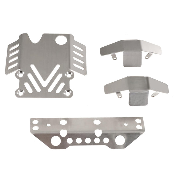 Stainless Steel Chassis Armor Skid Plate Guard for MJX Hyper Go 1/12 H12Y, H12P, H12Y+ RC Car – CNC Precision Upgrade