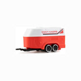 Trasped 1:64 Alloy Super Mini RC Car (Red) with Trailer – 5-Channel Remote Control Desktop Raptor Toy