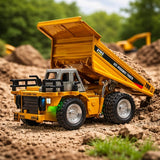 TRASPED HG4-414 1:64 Scale Mini RC Alloy Dump Truck | 2.4G App Control | Lights & Music