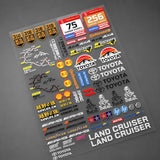 Toyota Land Cruiser RC Sponsor Decal Sticker Sheet for 1/10 1/12 1/14 RC Crawlers | India