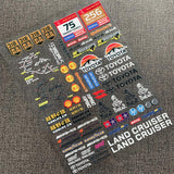 Toyota Land Cruiser RC Sponsor Decal Sticker Sheet for 1/10 1/12 1/14 RC Crawlers | India