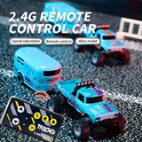 Trasped 1:64 Scale Mini Monster RC Truck – Remote Control Car with Lights, Alloy Build, Adjustable Speed & Steering
