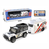 Trasped 1:64 Alloy Super Mini RC Car with Trailer – 5-Channel Desktop Remote Control Racer