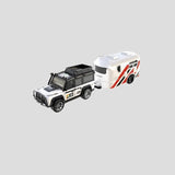 Trasped 1:64 Alloy Super Mini RC Car with Trailer – 5-Channel Desktop Remote Control Racer