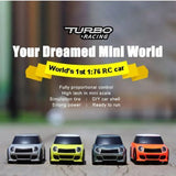 Turbo Racing Micro Rally C10 / C11 RTR 1:76 Scale Mini Cooper RC Car with LED Lights