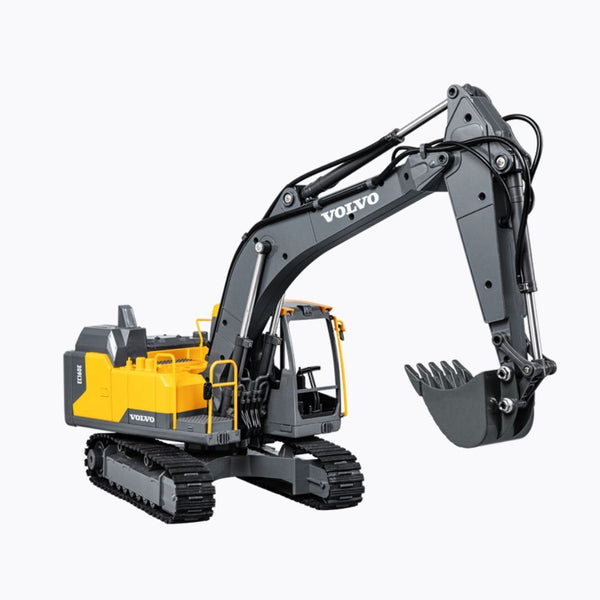 Volvo RC Excavator 1:16 (E568-003 Updated) – Metal Gear Digger with Interchangeable Tools | India