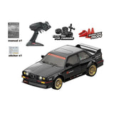 WHOOSH DC162A BMW E30 RTR 1/16 4WD Drift RC Car with ESP Gyro – 50km/h High Speed Racing Car (Black/Silver)
