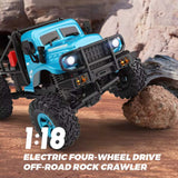WLtoys 184020 1:18 4WD RC Rock Crawler Truck with LED Lights – 2.4GHz Off-Road Mini Climber